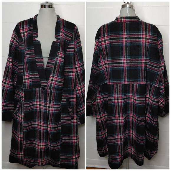 TORRID Plaid Wool Coat Size 6 (6X) - Picture 2 of 14